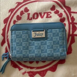 Juicy Couture Blue Checkered Wallet